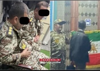 بازداشت دو مرد با لباس نظامی