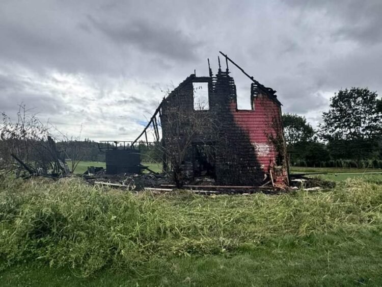Fire Destroys B.C.'s Historic Little Red House