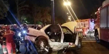 برخورد خودرو با تجمع‌کنندگان در مشهد