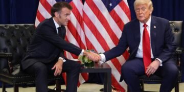 دیدار مکرون و ترامپ درباره تنگه هرمز