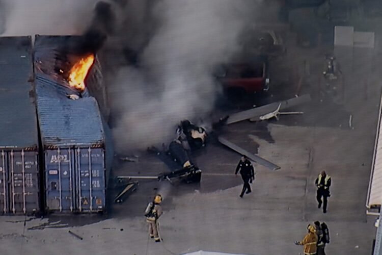 Helicopter Crash Near LA Bus Collision Kills 3