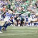 Riders Edge Bombers in OT on Stevens' 3-TD Night