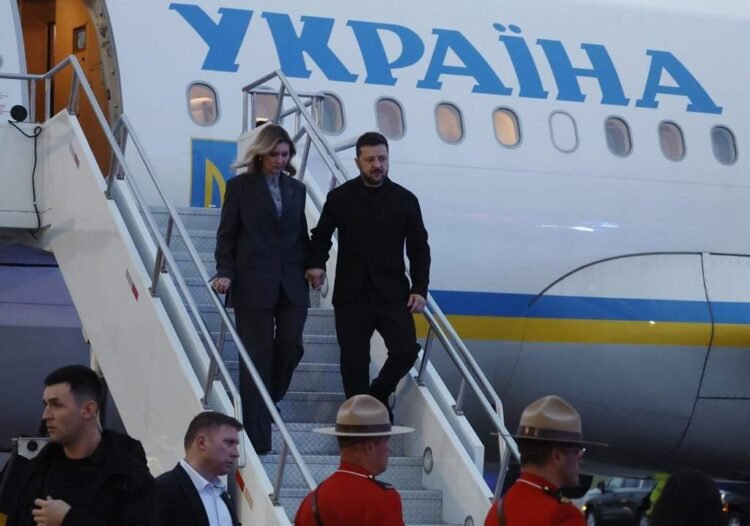 Zelenskyy Lands in Calgary Before Carney Talks