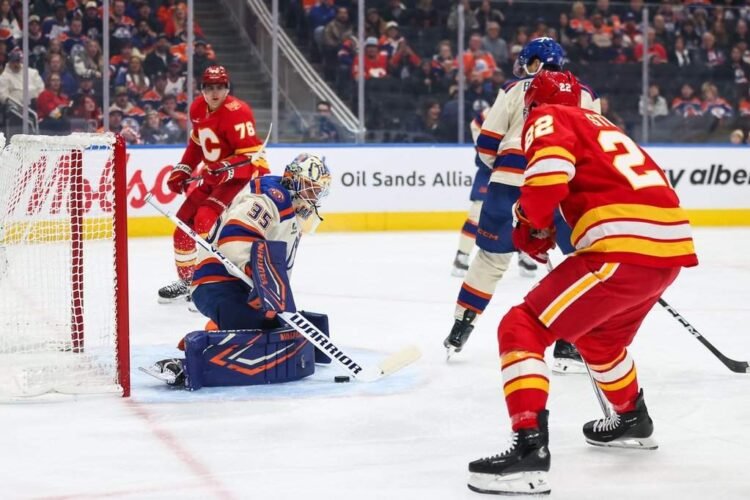 Oilers End Losing Streak With 4-0 Shutout of Flames