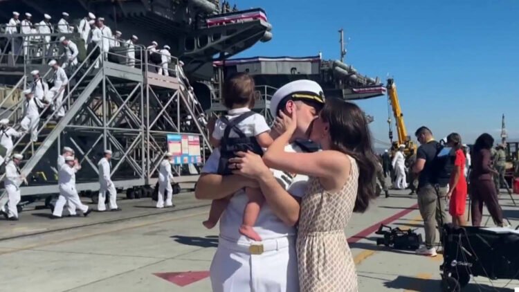 Sailors Return Home After Nearly a Year at Sea